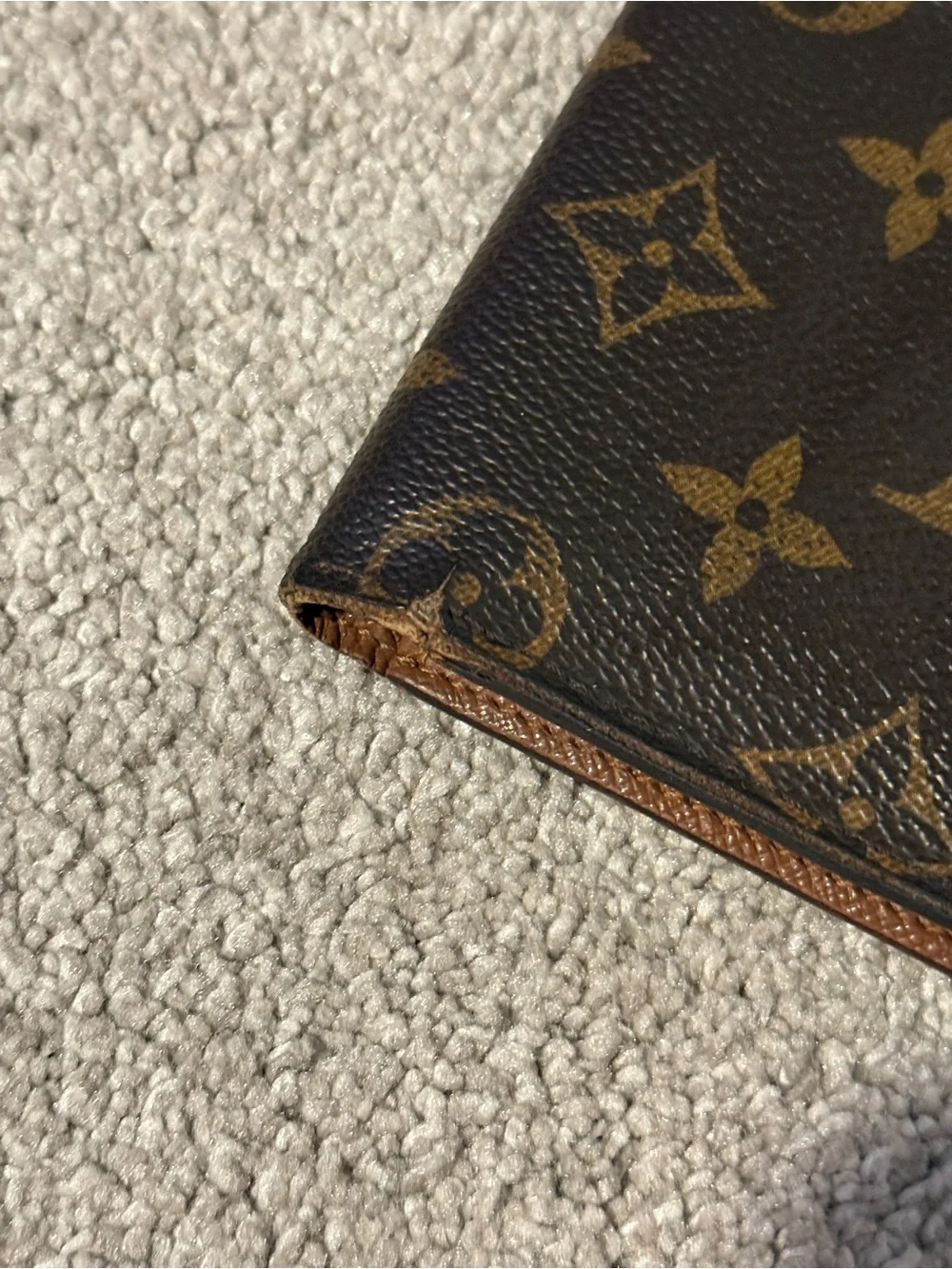 Louis Vuitton Monogram Canvas Money Clip Wallet Brown & Black